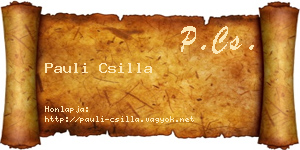 Pauli Csilla névjegykártya